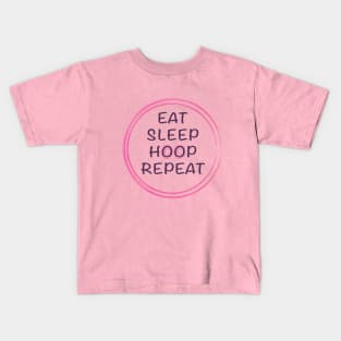 Eat sleep hoop repeat Kids T-Shirt